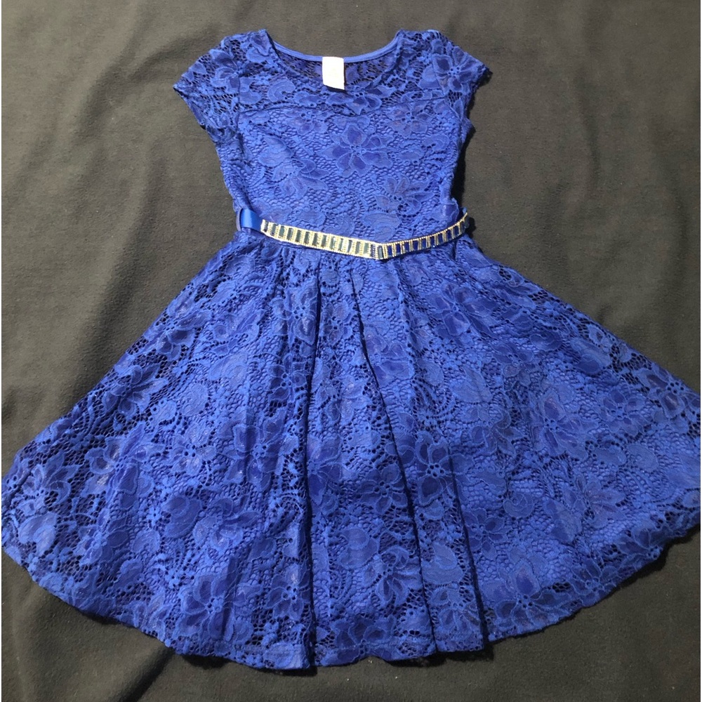Just Kids Girls Blue lace formal dress